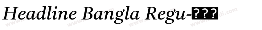 Headline Bangla Regu字体转换